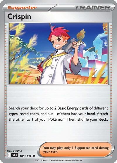 Crispin - 105 (SV: Prismatic Evolutions) Light Play Reverse Holofoil