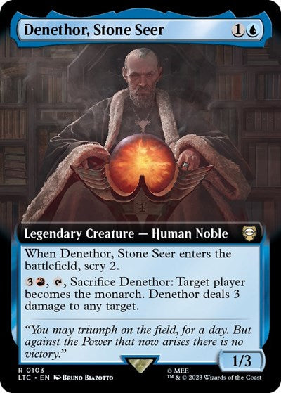 Denethor, Stone Seer (Extended Art) (Commander: The Lord of the Rings: Tales of Middle-earth) Light Play