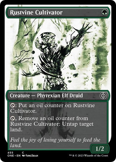 Rustvine Cultivator (Showcase) (Step-and-Compleat Foil) (Phyrexia: All Will Be One) Light Play Foil