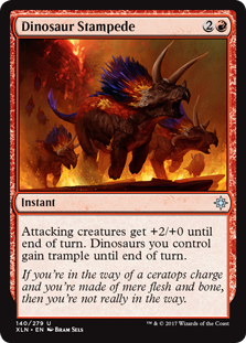 Dinosaur Stampede (Ixalan) Light Play Foil