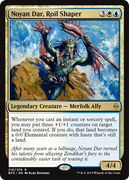 Noyan Dar, Roil Shaper (Battle for Zendikar) Light Play