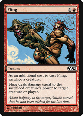 Fling (Magic 2012 Core Set) Light Play Foil