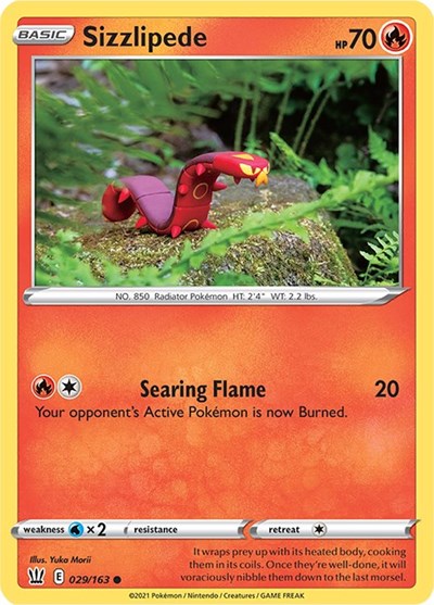 Sizzlipede (SWSH05: Battle Styles) Light Play