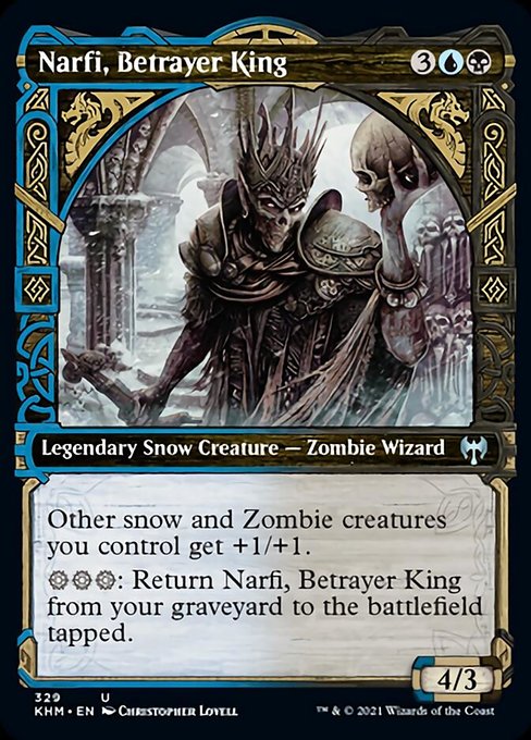 Narfi, Betrayer King (Showcase) (Kaldheim) Light Play