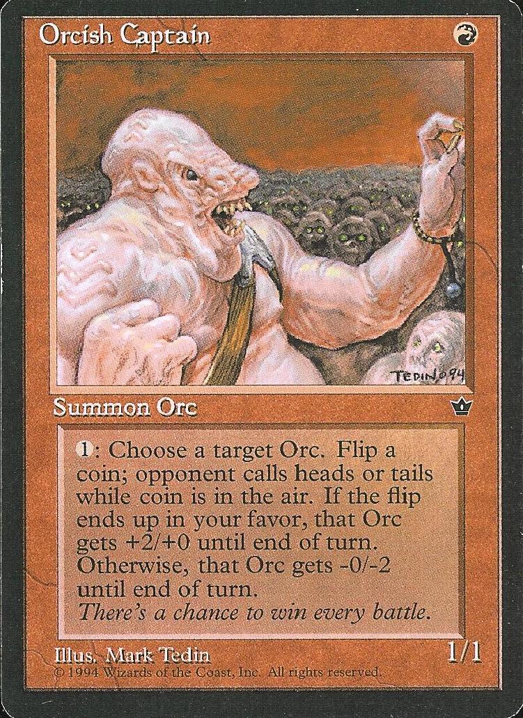 Orcish Captain (Fallen Empires) Light Play