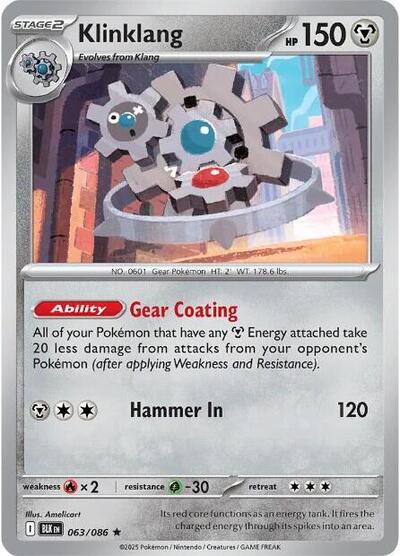Klinklang (SV: Black Bolt) Light Play Reverse Holofoil