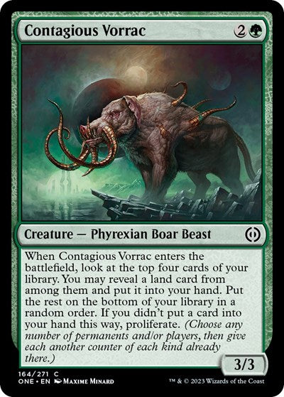 Contagious Vorrac (Phyrexia: All Will Be One) Light Play