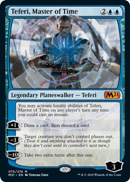 Teferi, Master of Time (75) (Magic 2021 Core Set) Medium Play