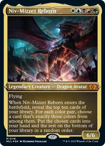 Niv-Mizzet Reborn (Foil Etched) (March of the Machine: Multiverse Legends) Light Play Foil