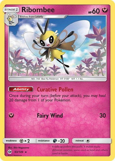 Ribombee (SM Base Set) Damaged / Poor Holofoil