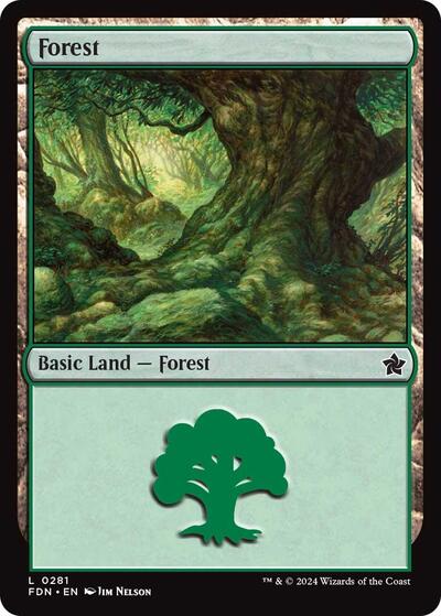 Forest (0281) (Foundations) Light Play Foil