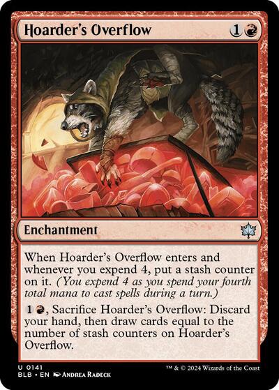 Hoarder's Overflow (Bloomburrow) Light Play Foil