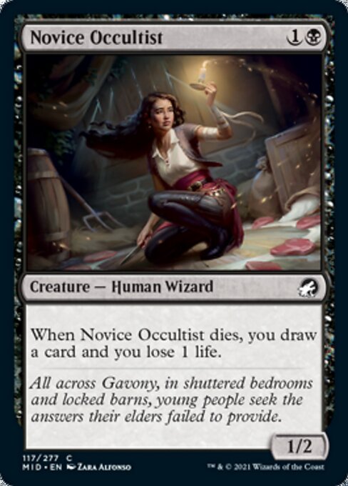 Novice Occultist (Innistrad: Midnight Hunt) Light Play