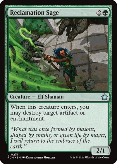 Reclamation Sage (Foundations) Light Play Foil