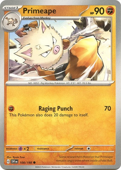 Primeape (Scarlet and Violet: Base Set) Light Play