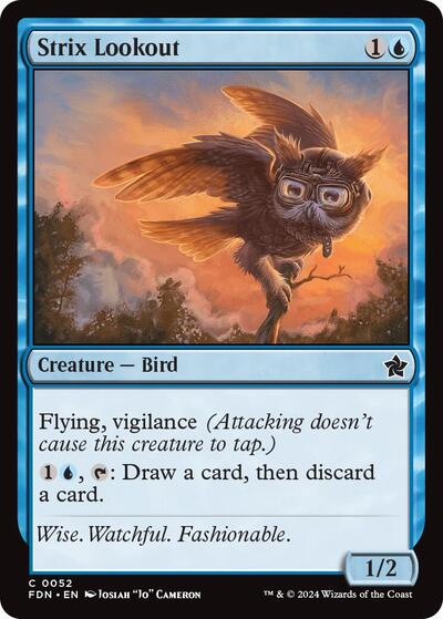 Strix Lookout (Foundations) Light Play Foil