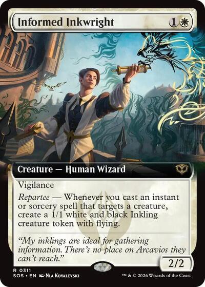 Informed Inkwright (Extended Art) (Secrets of Strixhaven) Light Play
