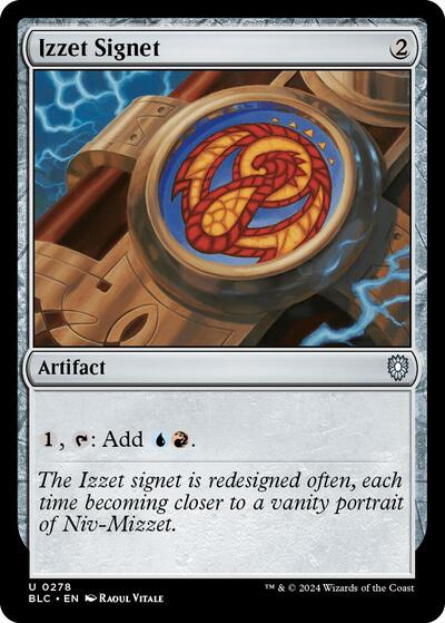 Izzet Signet (Commander: Bloomburrow) Light Play