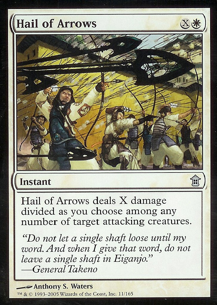 Hail of Arrows (Saviors of Kamigawa) Light Play