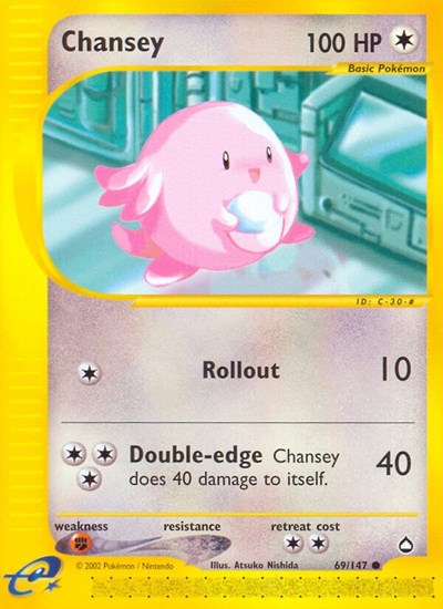 Chansey (Aquapolis) Damaged / Poor