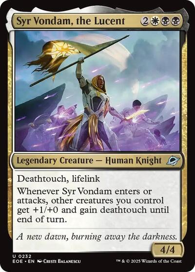 Syr Vondam, the Lucent (Edge of Eternities) Light Play Foil