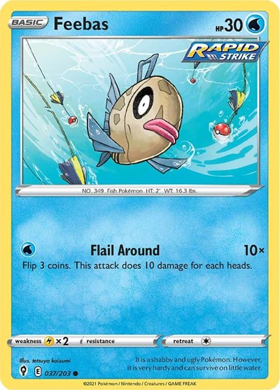 Feebas (SWSH07: Evolving Skies) Light Play