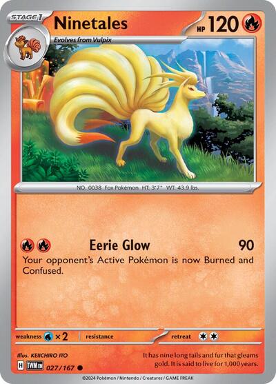 Ninetales (SV06: Twilight Masquerade) Light Play Reverse Holofoil