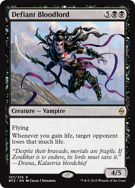 Defiant Bloodlord (Battle for Zendikar) Light Play