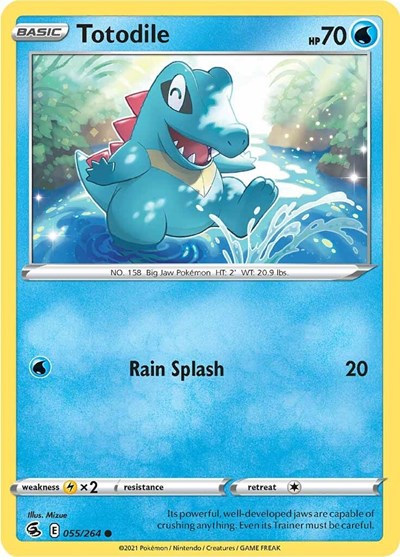 Totodile (SWSH08: Fusion Strike) Light Play Reverse Holofoil