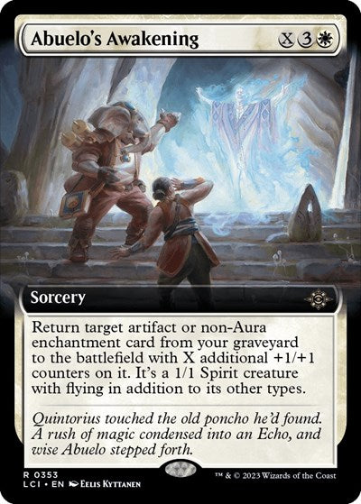 Abuelo's Awakening (Extended Art) (The Lost Caverns of Ixalan) Light Play Foil