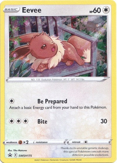 Eevee - SWSH175 (SWSH: Sword & Shield Promo Cards) Light Play Holofoil