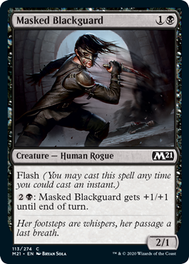 Masked Blackguard (Magic 2021 Core Set) Light Play Foil
