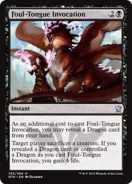 Foul-Tongue Invocation (Dragons of Tarkir) Light Play