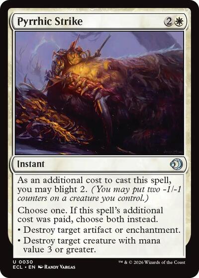 Pyrrhic Strike (Lorwyn Eclipsed) Light Play Foil