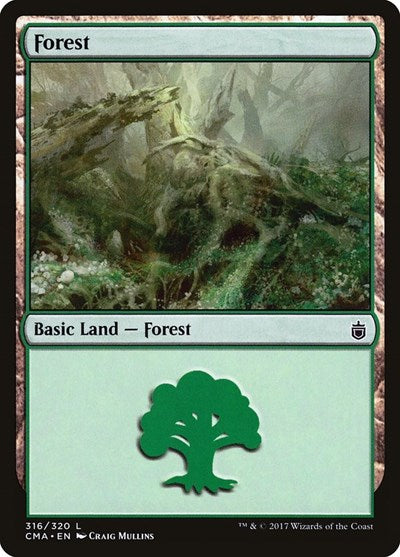 Forest (316) (Commander Anthology) Light Play