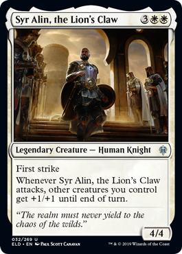 Syr Alin, the Lion's Claw (Throne of Eldraine) Light Play Foil