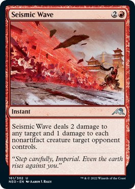 Seismic Wave (Kamigawa: Neon Dynasty) Light Play Foil
