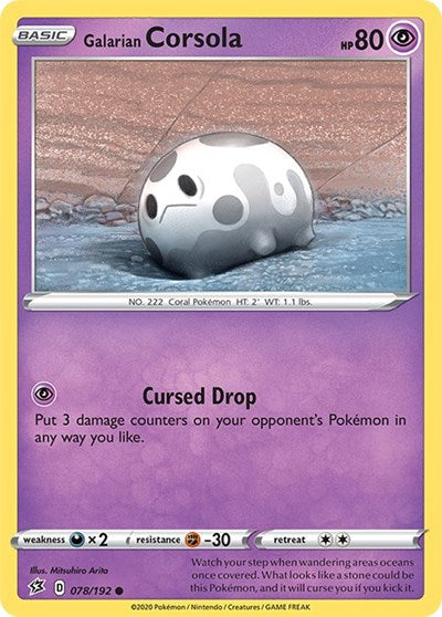 Galarian Corsola (SWSH02: Rebel Clash) Light Play
