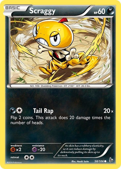 Scraggy (XY - Flashfire) Damaged / Poor