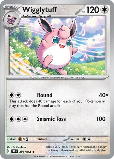 Wigglytuff - 077 (ME02: Phantasmal Flames) Light Play Reverse Holofoil