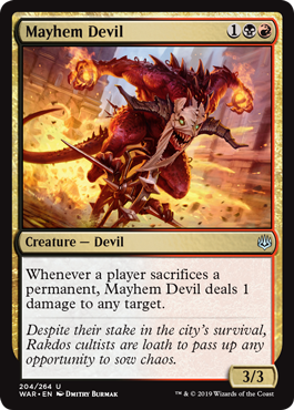 Mayhem Devil (War of the Spark) Light Play