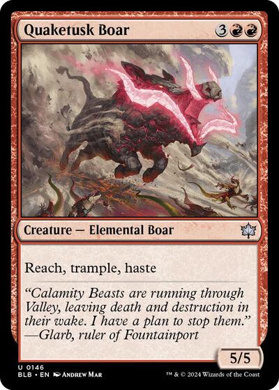 Quaketusk Boar (Bloomburrow) Light Play