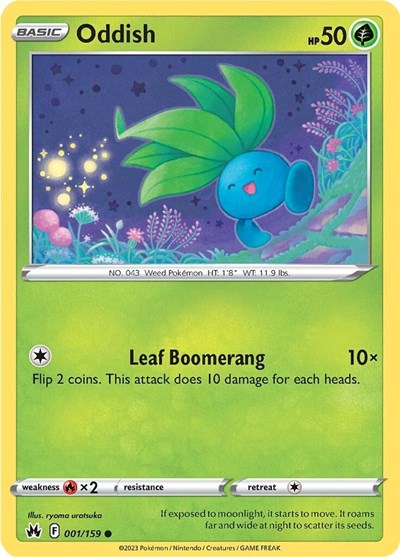 Oddish (Crown Zenith) Near Mint Reverse Holofoil