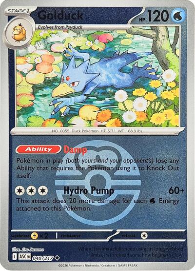 Golduck (Love Ball) (ME: Ascended Heroes) Light Play Reverse Holofoil