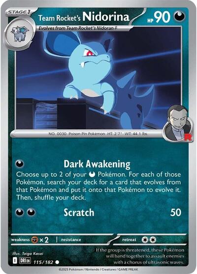 Team Rocket's Nidorina (SV10: Destined Rivals) Light Play