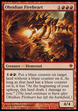 Obsidian Fireheart (Zendikar) Light Play