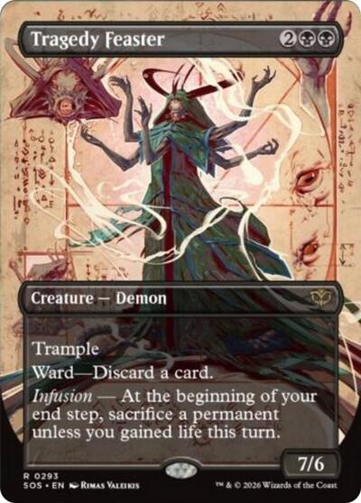 Tragedy Feaster (Borderless) (Secrets of Strixhaven) Light Play