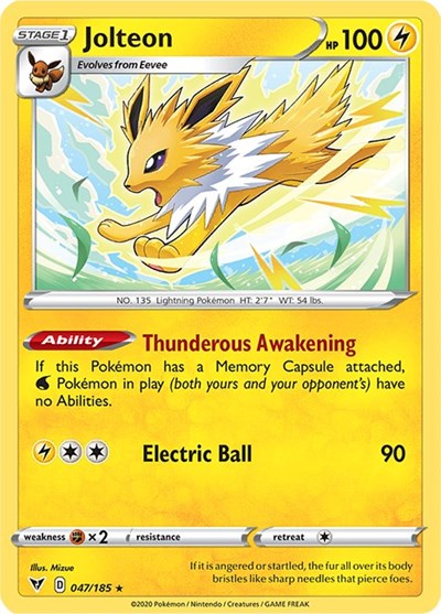 Jolteon (SWSH04: Vivid Voltage) Light Play