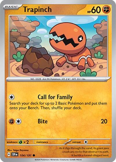 Trapinch (SV08: Surging Sparks) Light Play Reverse Holofoil