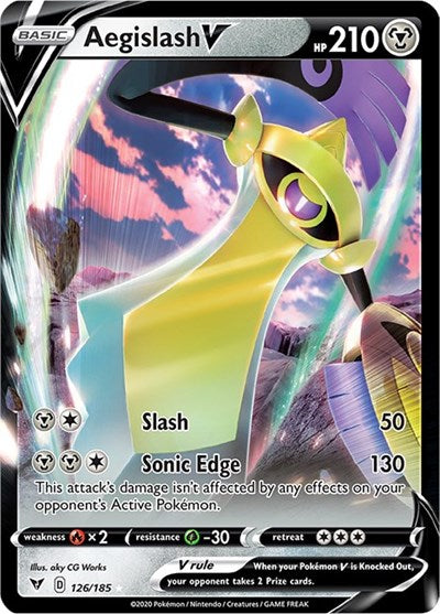 Aegislash V (SWSH04: Vivid Voltage) Light Play Holofoil